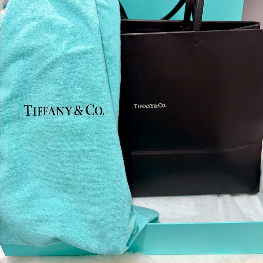 Tiffany & Co. Black Structured Leather Tote - Picture 7 of 8